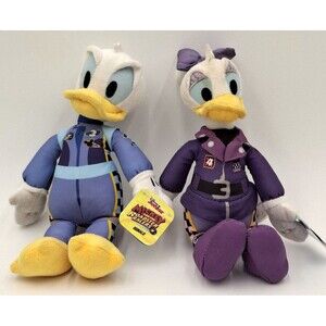 Just Play Angry Disney Donald & Daisy Duck Plush Roadster Racers 9 inch